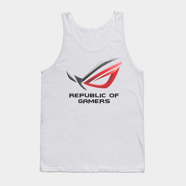 Rog Strix Republic Of Gamers Asus Tank Top by darkARTprint